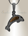 Jubilant Dolphin Black Finish with Carob Ash Resin Jewelry