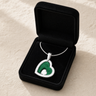 Two Of A Kind Heart Sterling Silver with Seafoam Ash Resin Jewelry