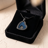 Two Of A Kind Heart Black Finish with Cobalt Ash Resin Jewelry