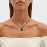 Two Of A Kind Heart Black Finish with Cobalt Ash Resin Jewelry