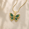 Lovable Butterfly Gold Plated with Seafoam Ash Resin Jewelry