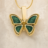 Lovable Butterfly Gold Plated with Seafoam Ash Resin Jewelry