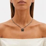 Lovable Butterfly Black Finish with Seafoam Resin Ash Resin Jewelry