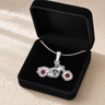 Riding Along Sterling Silver with Crimson Ash Resin Jewelry