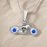 Riding Along Sterling Silver with Azure Ash Resin Jewelry
