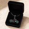 Riding Along Black Finish with Seafoam Ash Resin Jewelry