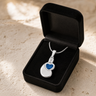 Holding You Close Sterling Silver with Cobalt Resin Ash Resin Jewelry