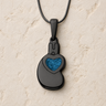 Holding You Close Black Finish with Aquamarine Ash Resin Jewelry