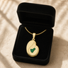 Beloved Gold Plated with Seafoam Ash Resin Jewelry