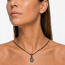 Beloved Black Finish with Cream Ash Resin Jewelry