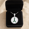 Initial Round Sterling Silver with Seafoam Ash Resin Jewelry