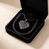 Lined Heart Black Finish with Black Flame Opal Ash Resin Jewelry