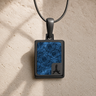 Amiable Rectangle Black Finish Ash Resin Jewelry