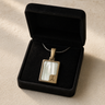 Congenial Rectangle Bronze Finish Ash Resin Jewelry