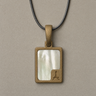 Congenial Rectangle Bronze Finish Ash Resin Jewelry