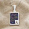 Marvelous Rectangle Sterling Silver Ash Resin Jewelry