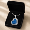 Attentive Heart Sterling Silver with Cobalt Ash Resin Jewelry