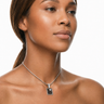 Adored Rectangle Bronze Finish with Scarlet Pearl Opal Ash Resin Jewelry