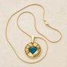 Enlightened Round Gold Plated with Vert Ash Resin Jewelry