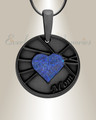 Enlightened Round Black Finish with Opal Blue Waters Ash Resin Jewelry