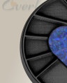 Enlightened Round Black Finish with Opal Blue Waters Ash Resin Jewelry