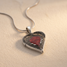 Paradise Sterling Silver Heart with Crimson Ash Resin Jewelry