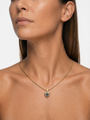 Paradise Sterling Silver Heart with Scarlet Pearl Opal Ash Resin Jewelry