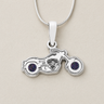 Riding Along Sterling Silver with Black Flame Opal Ash Resin Jewelry