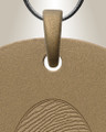 Bronze Finish Stainless Steel Dog Tag Fingerprint Necklace