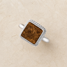 Women's Sterling Silver Granville Ash Ring with Carob