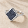 Women's Sterling Silver Granville Ash Ring with Slate