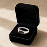 Men's Sterling Silver Desoto Ash Ring with Carob