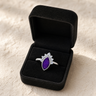 Women's Sterling Silver Lakeway Ash Ring with Lilac Pearl Opal