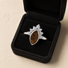 Women's Sterling Silver Lakeway Ash Ring with Carob