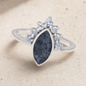 Women's Sterling Silver Lakeway Ash Ring with Slate