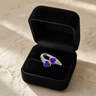 Women's Sterling Silver Rosalia Ash Ring with Lilac Pearl Opal