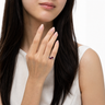 Women's Sterling Silver Rosalia Ash Ring with Crushed Cream Opal