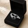Women's Sterling Silver Rosalia Ash Ring with Slate