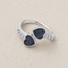 Women's Sterling Silver Rosalia Ash Ring with Slate