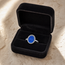 Women's Sterling Silver Bethany Ash Ring with Opal Blue Waters