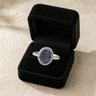 Women's Sterling Silver Bethany Ash Ring with Slate