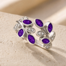 Women's Sterling Silver Chatelain Ash Ring with Lilac Pearl Opal