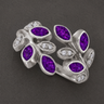 Women's Sterling Silver Chatelain Ash Ring with Lilac Pearl Opal
