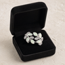 Women's Sterling Silver Chatelain Ash Ring with Crushed Cream Opal