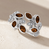 Women's Sterling Silver Chatelain Ash Ring with Carob