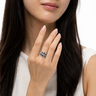 Women's Sterling Silver Chatelain Ash Ring with Carob
