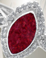 Women's Sterling Silver Sanctuary Ash Ring with Scarlet Pearl Opal