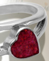 Women's Sterling Silver Thornley Ash Ring with Scarlet Pearl Opal