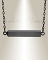 Black Finished Plain Stainless Steel Bar Cremation Necklace