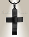 Trendy Cross with Black Finish Keepsake Urn Jewelry